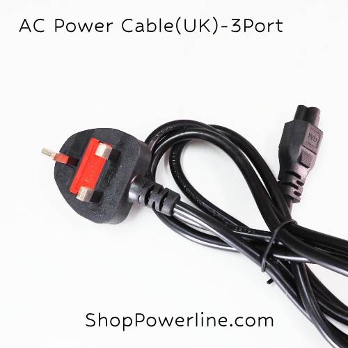 สายไฟ AC Power Cable/Fuse(UK) - 3Port Notebook (0.75mm)(1.8m)