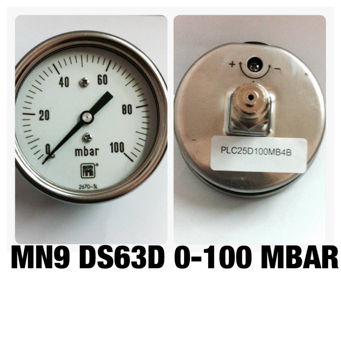 2.5 นิ้ว ออกหลัง 1/4" 0-100 MBAR "NUOVA FIMA"