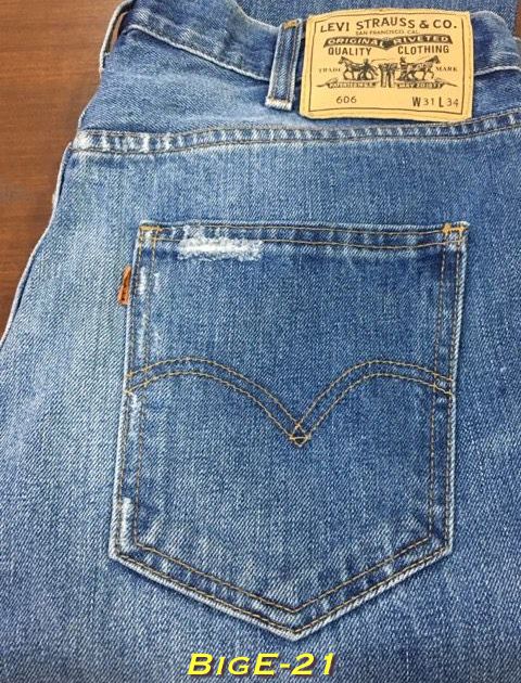 21. Levi’s LVC 606 - ขาเดฟ Big E ป้ายส้ม Made in Turkey เอว 32 ยาว 33