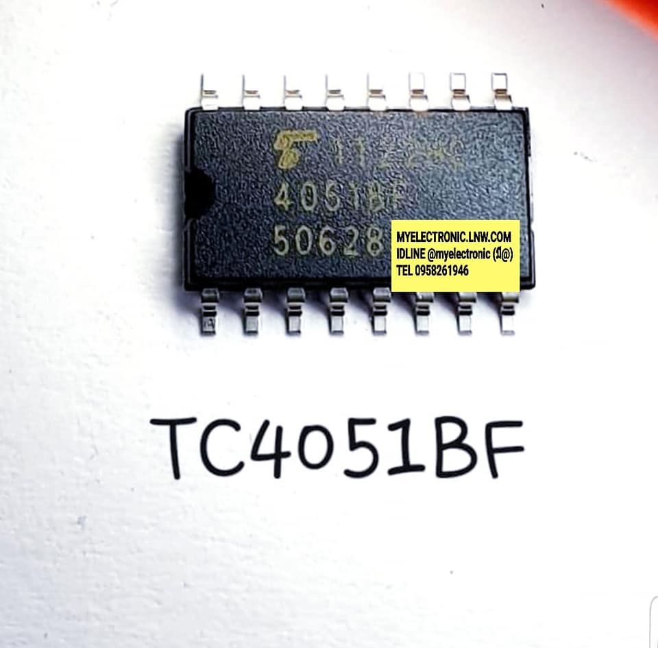 ขาย TC4051BF ยี่ห้อ TOSHIBA ขอแท้ ตัวถังSMD16ขา IC ไอซี TC4051 BF ราคา ตัวละ . . . . . หน่วย บาท