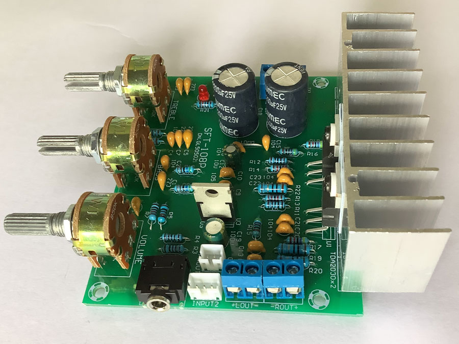 ชุดคิท วงจรขยายเสียง TDA2030 stereo