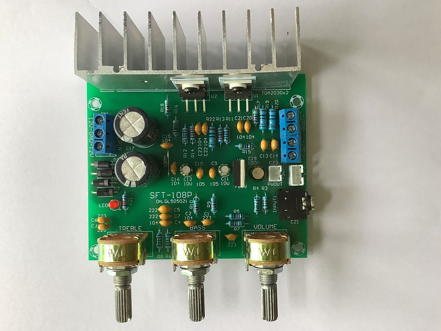 ชุดคิท วงจรขยายเสียง TDA2030 stereo