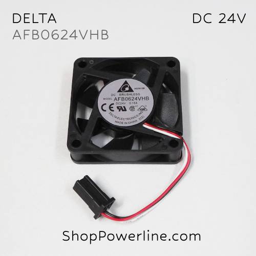 พัดลม Fan DELTA (AFB0624VHB) DC24V 60x60x15mm 0.16A (3wire Fanuc Plug)