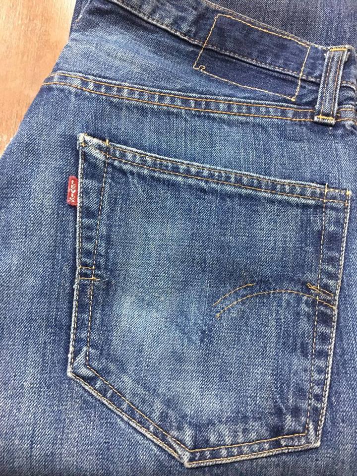 Levi's 505 Big E Patchwork ริมแดง ย้อนยุครุ่นปี 1967 Made in USA ปี 2000 เอว 32 ยาว 30.5