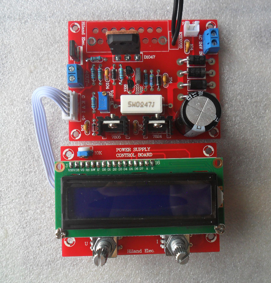 ชุดคิทวงจร Regulator 0-28V 1mA-2A มีหน้าจอ ปรับค่ากระแสและแรงดันได้ (แบบยังไม่ได้บัดกรี)