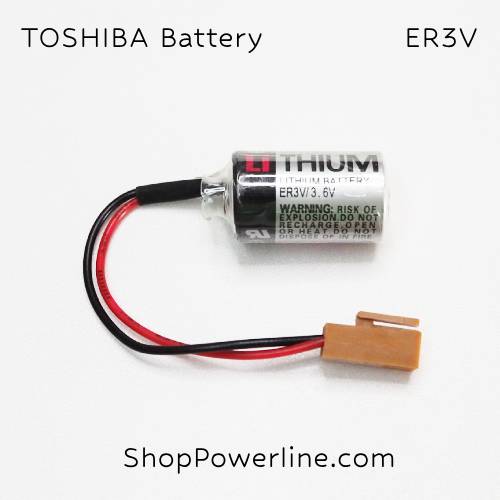 แบตเตอรี่ Battery TOSHIBA (ER3V, JUSP-BAT01, NP8P-BT) 3.6V (Brown Long Plug)