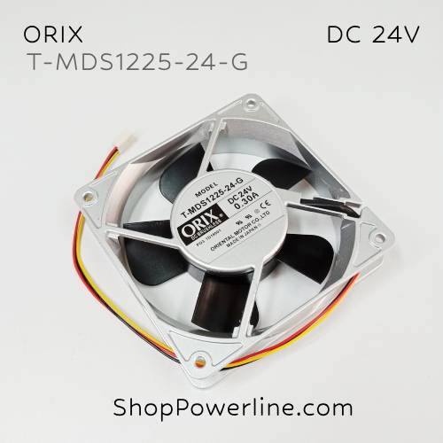 พัดลม Fan ORIX (T-MDS1225-24-G) DC24V 120x120x25mm 0.30A (3wire White B2 Plug)