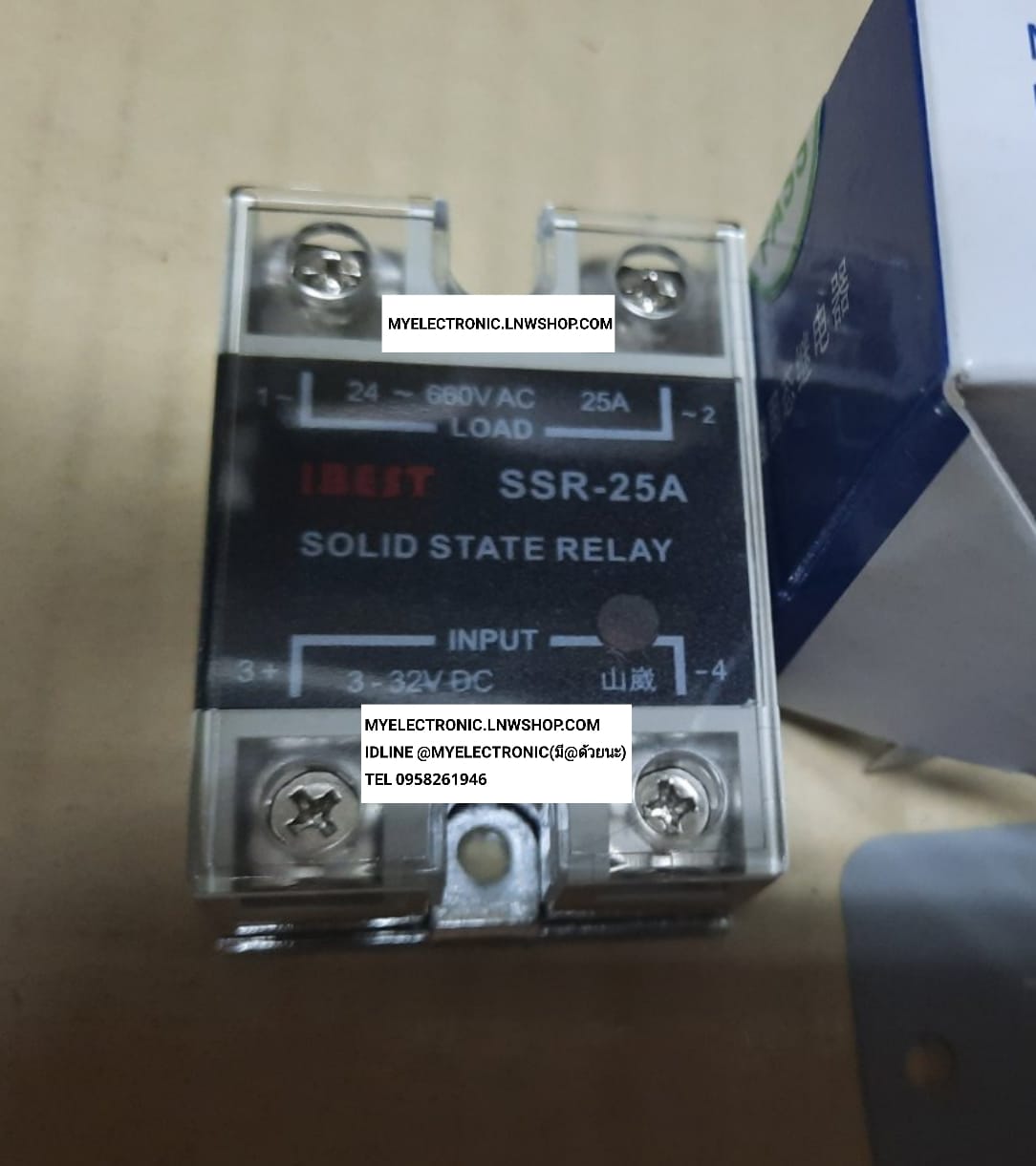 ขาย โซลิสเตจรีเลย์SSR-25A INPUT3-32VDC OUTPUT24-660,VAC 25A SOLID STATE RELAY โซลิสเตจรีเลย์ รุ่น SSR-25A INPUT3-32V SSR25AI OUTPUT24-660V25A โซลิสเตจรีเลย์25A ยี่ห้อ IBEST ราคาตัวละ บาท