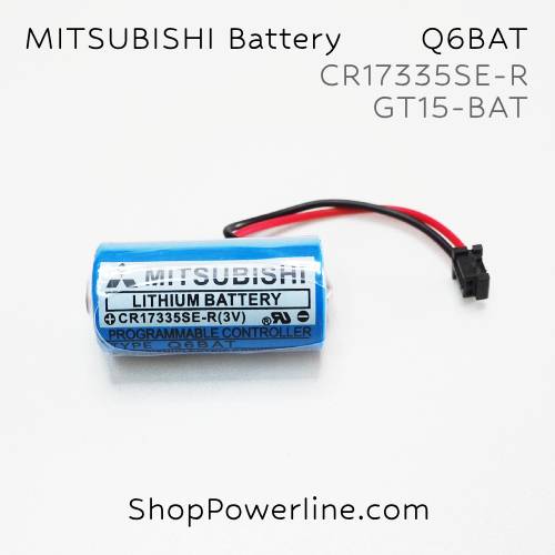 แบตเตอรี่ Battery Mitsubishi (CR17335SE-R, Q6BAT, GT15-BAT, CR2/3 8.L) 3V (Black Plug)