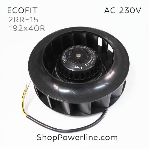 พัดลม Fan ECOFIT (2RRE15, B47-A1) AC230V 192x40R 0.28/0.34A (4wire) + Capacitor
