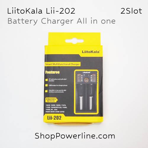 เครื่องชาร์จแบตเตอรี่ Charger All in One Liitokala (Lii-202) (2slot)