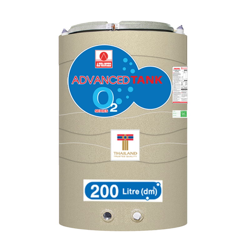 ถังเก็บน้ำบนดิน แอ็ดวานซ์ รุ่นโอทู (O2) ขนาด 200 ลิตร ราคาถูก ส่งฟรี