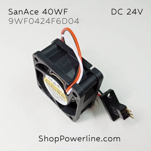 พัดลม Fan SanAce40WF (9WF0424F6D04, A90L-0001-0507#B) DC24V 40x40x20mm 0.076A (3wire Fanuc 3pin Plug)