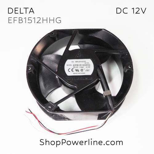 พัดลม Fan DELTA (EFB1512HHG) DC12V 172x150x51mm 3.2A (3wire)