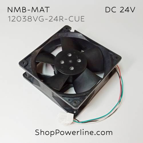 พัดลม Fan NMB-MAT (12038VG-24R-CUE) DC24V 120x120x38mm 1.77A (4wire 6pin White Plug)