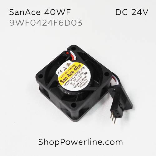 พัดลม Fan SanAce40WF (9WF0424F6D03, A90L-0001-0507#A) DC24V 40x40x20mm 0.076A (3wire Fanuc 3pin Plug)