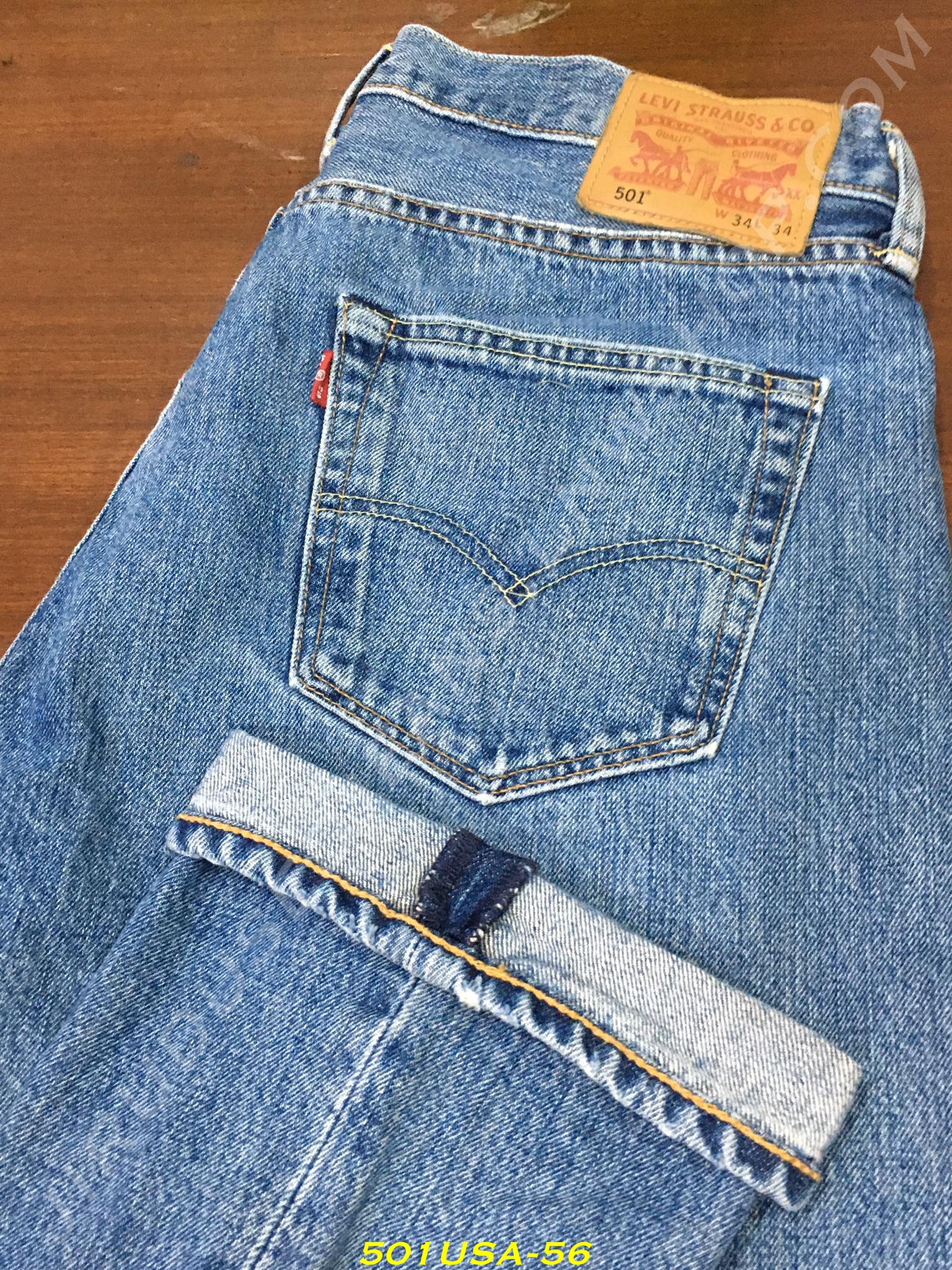 56. Levi’s 501 Made in USA - White Oak ผ้าฟอก เอว 35 ยาว 33