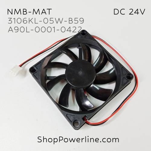 พัดลม Fan NMB-MAT (3106KL-05W-B59, A90L-0001-0422) DC24V 80x80x15mm 0.16A (3wire White B2 Plug)