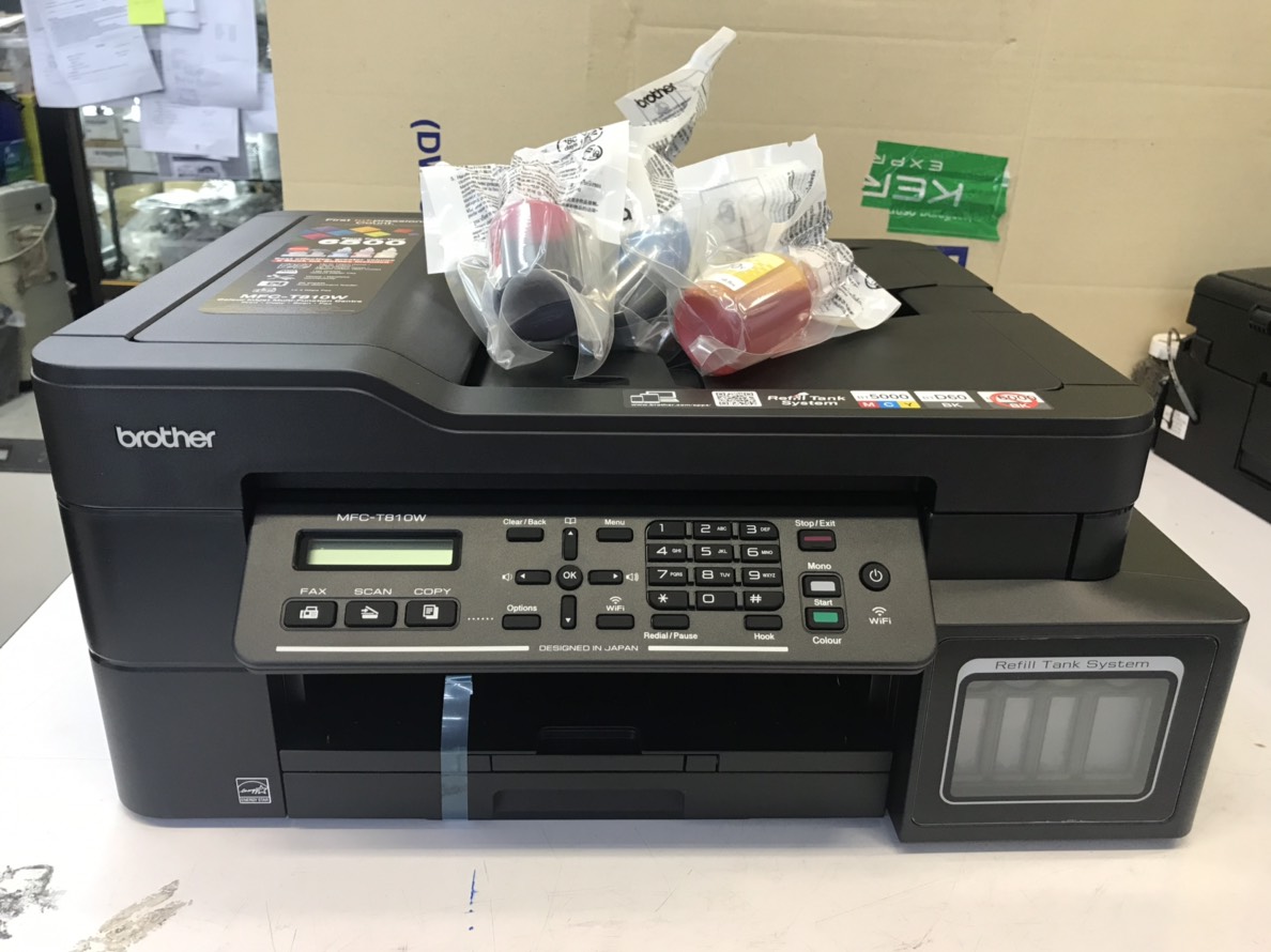 เครื่องปริ้นเตอร์มัลติฟังก์ชั่น เครื่องพิมพ์รุ่นเก่า BROTHER MFC-T810W + INK TANK