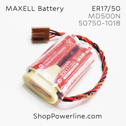 แบตเตอรี่ Battery Maxell/Japan (ER17/50 x2, MD500N 50750-10) 3.6V (Brown Plug 4wire)