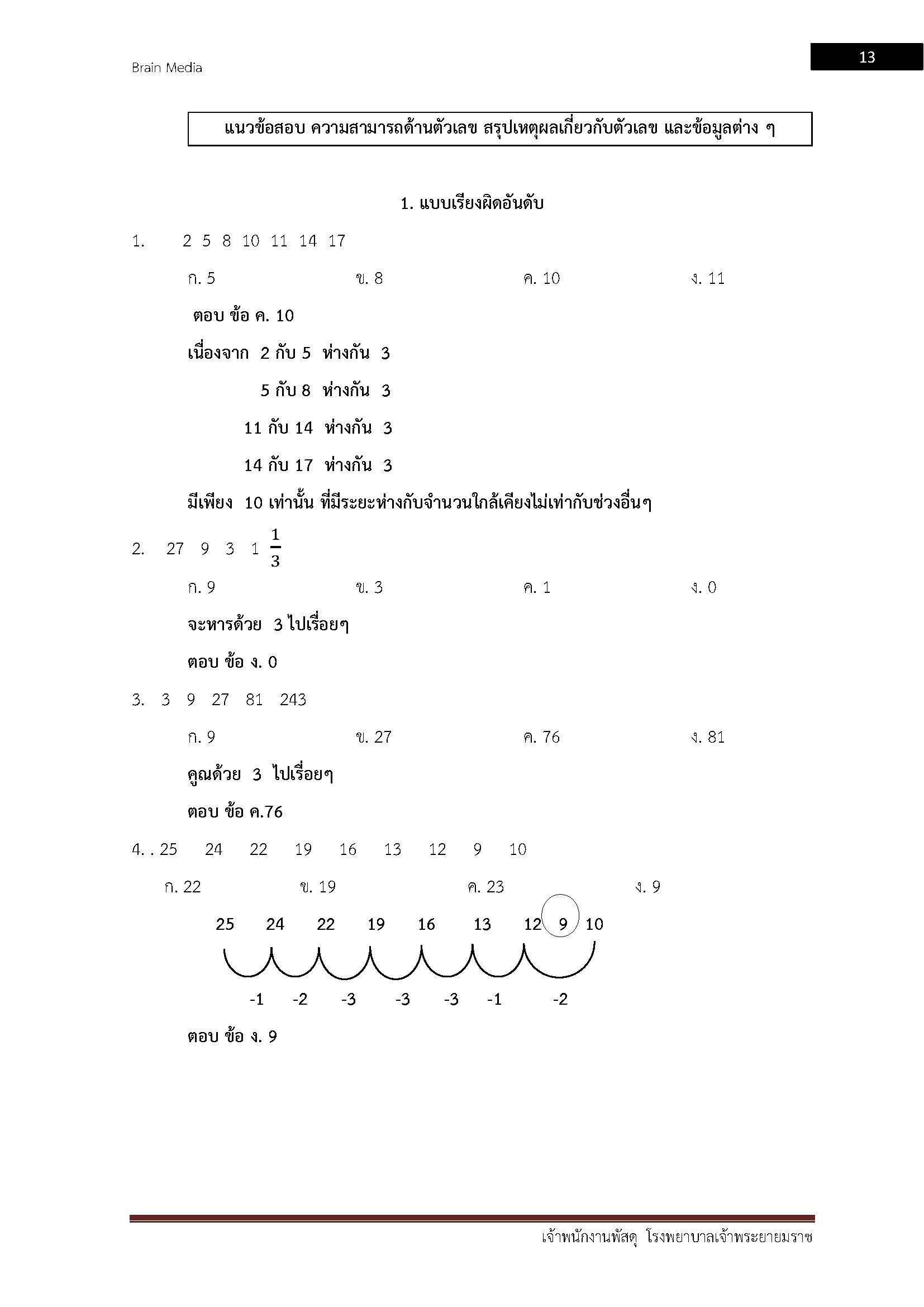 โหลดแนวข้อสอบ เจ้าพนักงานพัสดุ โรงพยาบาลเจ้าพระยายมราช