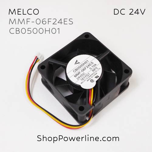 พัดลม Fan MELCO (MMF-06F24ES RP3, CB0500H01) DC24V 60x60x25mm 0.10A (3wire White C2 Plug)