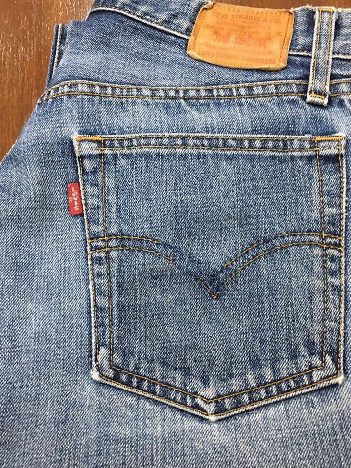 Levi's Offender เอวต่ำมาก ทรงกระบอก Made in USA เอว 33 ยาว 35