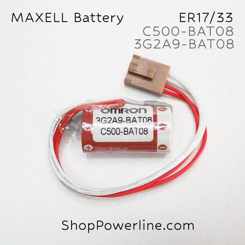 แบตเตอรี่ Battery Omron (ER17/33, 3G2A9-BAT08, C500-BAT08) 3.6V (Brown Plug 4Pin)