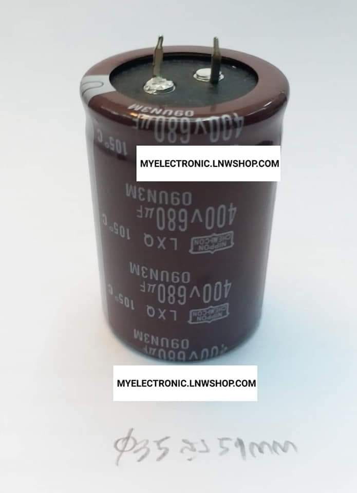 ขาย 680UF400V , 680UF400V105c ยี่ห้อ NIPPON คาปาซิเตอร์ อิเล็กโตรไลท์ CAPACITOR ELECTROLITE เหลี่ยมสีดำ คอนเดนเซอร์ ราคา ตัวละ . . . . หน่วย บาท #คาปาซิเตอร์ #CAPACITOR #คอนเดนเซอร์ #680UF400V #680UF400V105c #680UF400VDC