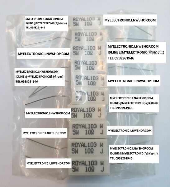 ขาย 10 OHM 5W ตัวต้านทาน 10โอห์ม5วัตต์ R10R5W 5W10R 10OHM 5W 10OHM5W RESISTOR ราคา ตัวละ . . . . หน่วย บาท