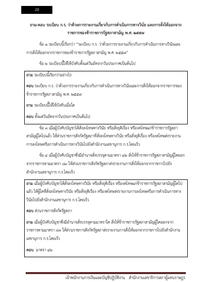 โหลดแนวข้อสอบ เจ้าพนักงานธุรการปฏิบัติงาน สำนักงานเลขาธิการสภาผู้แทนราษฎร