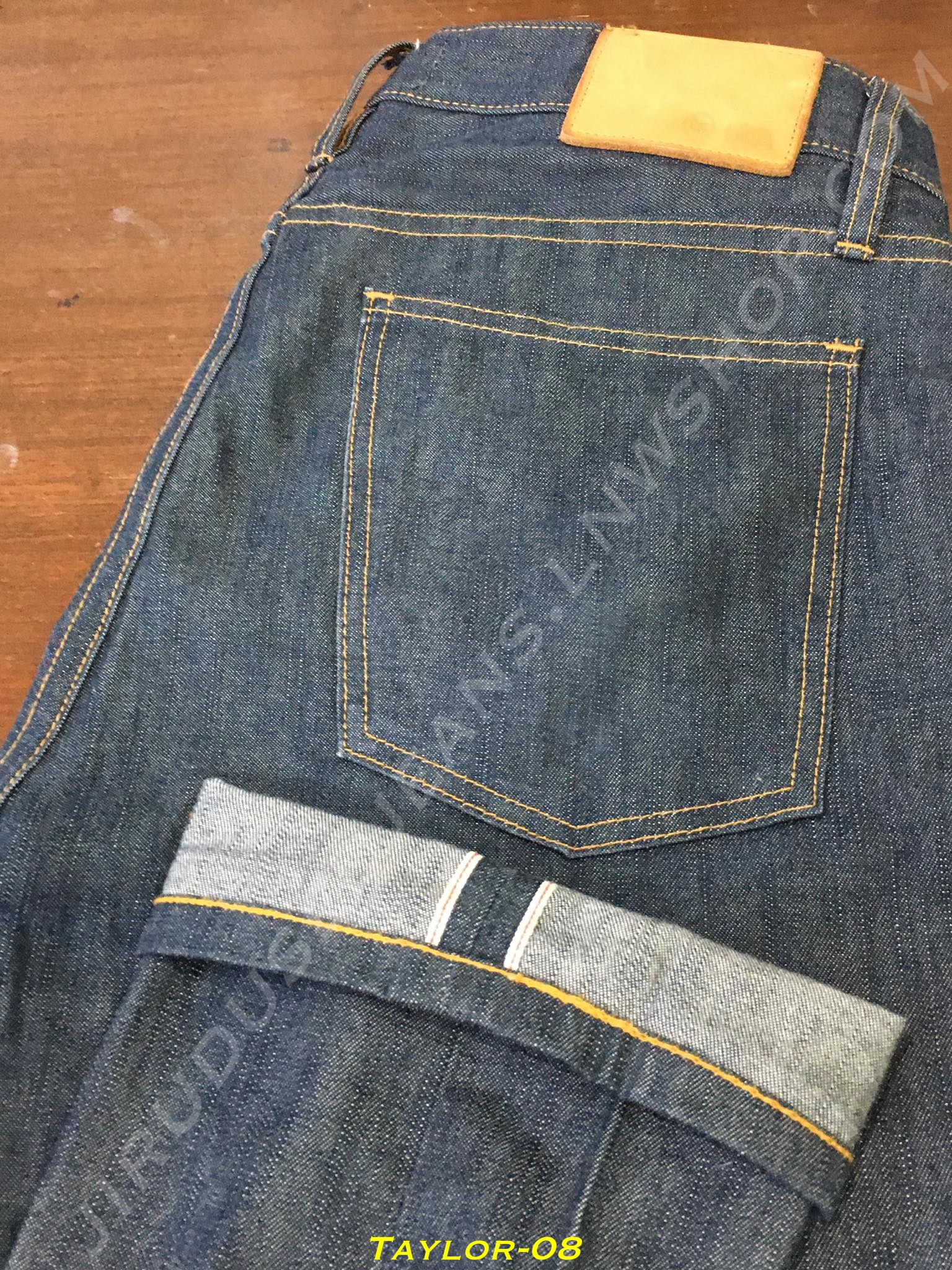 8. Taylor Stitch - Slim กระบอกเล็ก ริมแดง เอว 33 ยาว 31 Made in USA