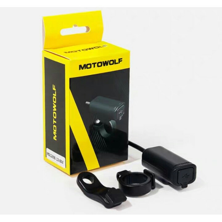 MOTOWOLF ที่ชาร์จโทรศัพท์สำหรับมอเตอร์ไซค์ ที่ชาร์จมือถือติดมอเตอร์ไซค์