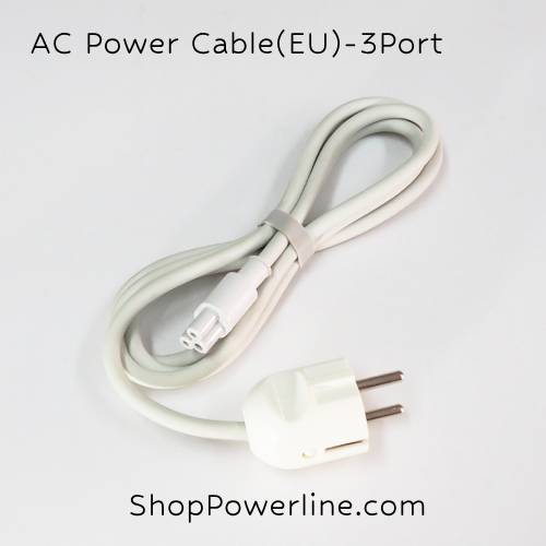 สายไฟ AC Power Cable(EU) - 3Port Notebook (White) (0.75mm)(1.5m)