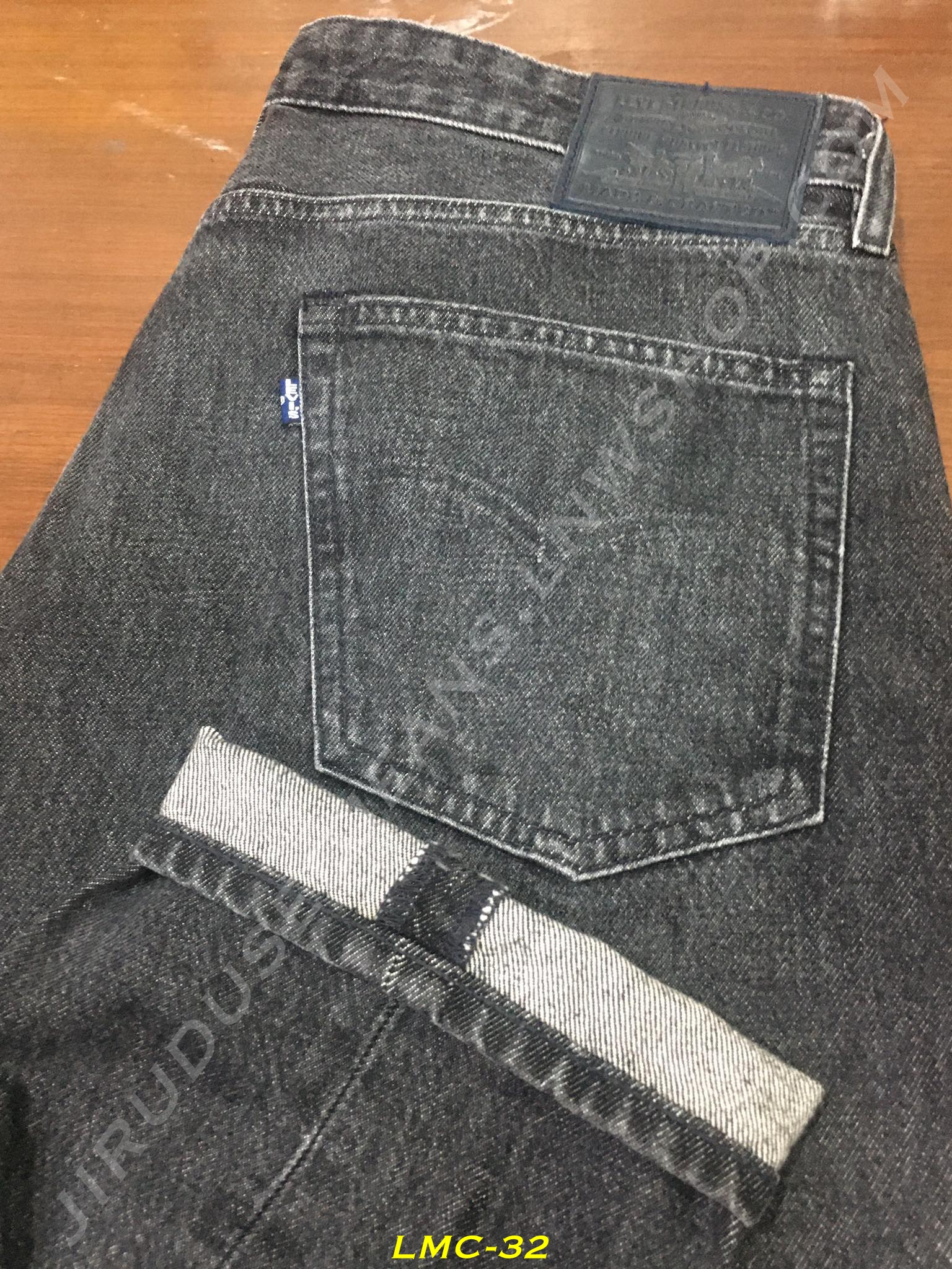 32. Levi’s Made & Crafted - Studio Taper BigE สีดำฟอก เอว 38 ยาว 32 Made in Turkey