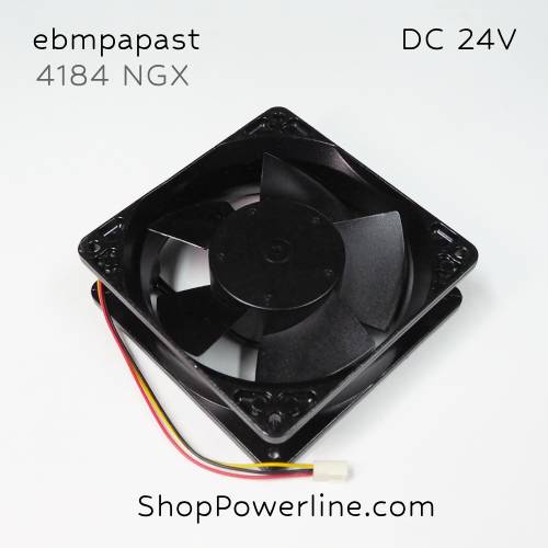 พัดลม Fan ebmpapst (4184NGX) DC24V 120x120x38mm 3.5W (3wire White Plug)