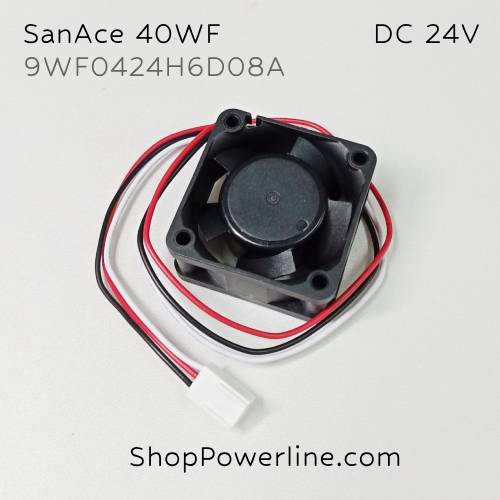พัดลม Fan SanAce40WF (9WF0424H6D08A, A90L-0001-0385#T) DC24V 40x40x20mm 0.08A (3wire White B2 Plug)