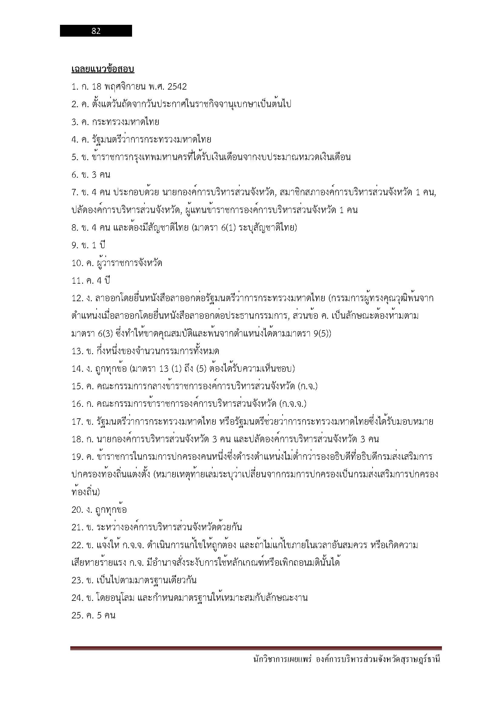 โหลดแนวข้อสอบ นักวิชาการเผยแพร่ องค์การบริหารส่วนจังหวัดสุราษฎร์ธานี