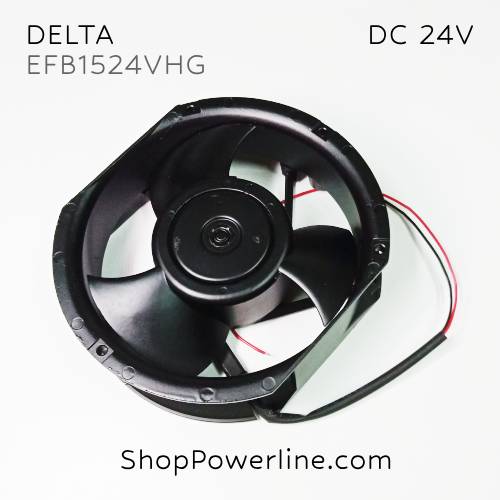 พัดลมใบพัดโลหะ Fan DELTA (EFB1524VHG) DC24V 172x150x51mm 1.7A (2wire)