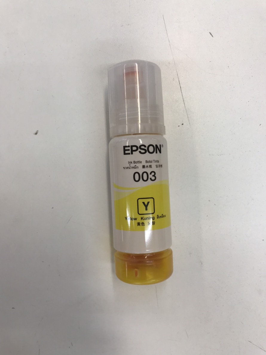 น้ำหมึกปริ้นเตอร์แท้ EPSON เบอร์ 003 Y (สีเหลือง) "ไม่มีกล่อง"