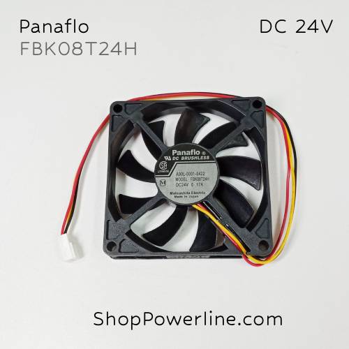 พัดลม Fan Panaflo (FBK08T24H) DC24V 80x80x15mm 0.17A (3wire White B2 Plug)