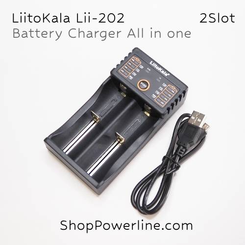 เครื่องชาร์จแบตเตอรี่ Charger All in One Liitokala (Lii-202) (2slot)