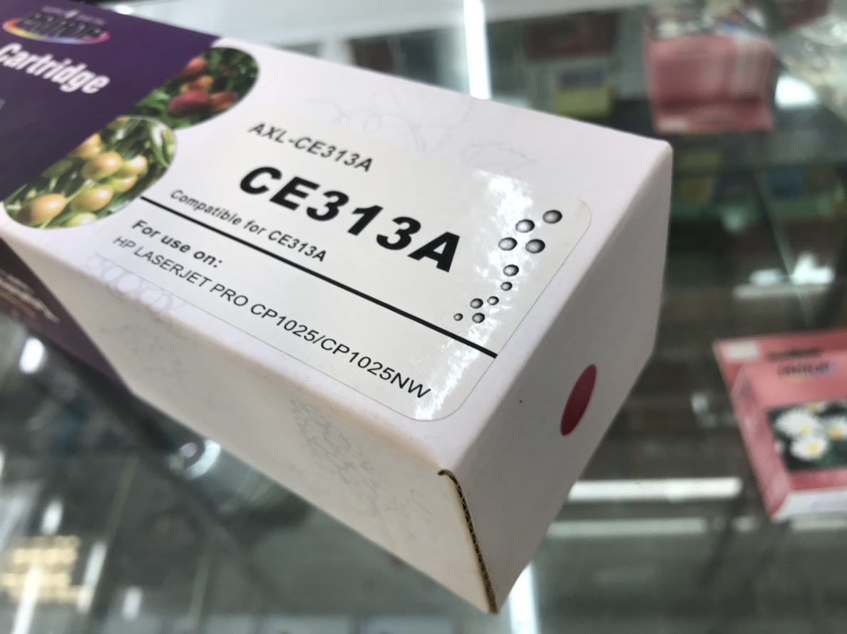 ตลับหมึกเทียบเท่า LASER HP CE313A (126A Magenta) สีแดง