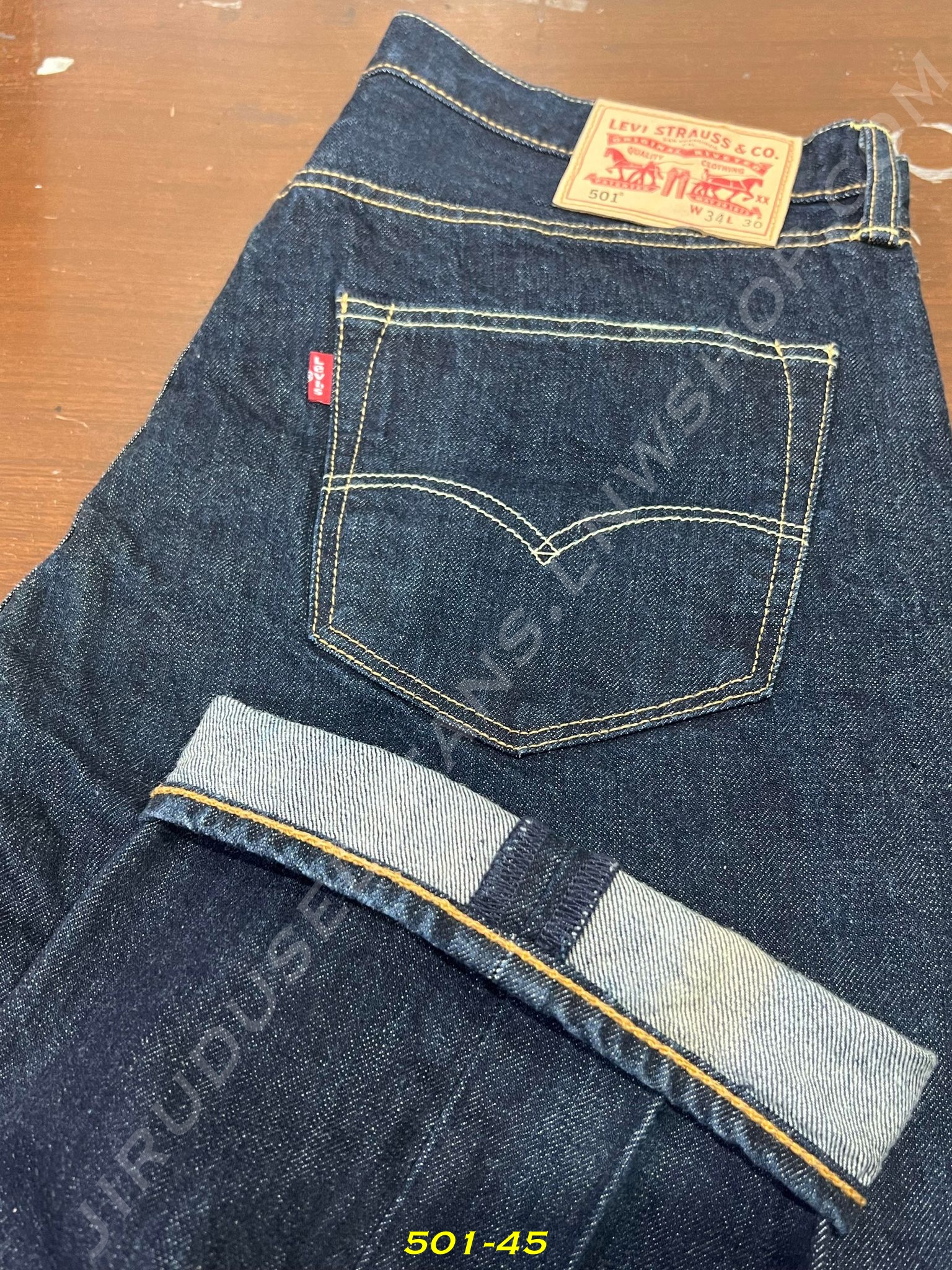 45. Levi’s 501 ป้ายหนัง ซิงเกิ้ล Made in Mexico ปี 2014 เอว 35 ยาว 30