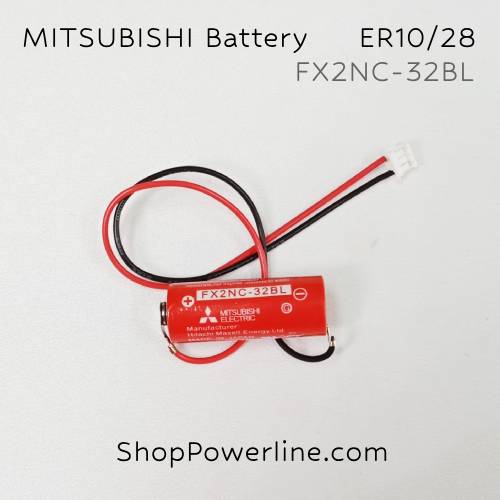 แบตเตอรี่ Battery Mitsubishi (ER10/28, FX2NC-32BL) 3.6V (White Plug)