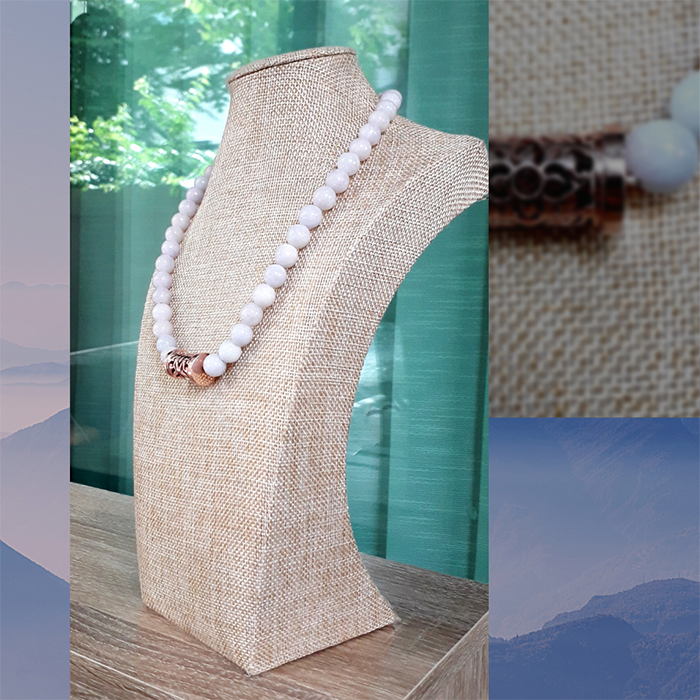 สร้อยคอ WHITE JADE SILVER9.25% 16" White Color 1 SKU-NCC112