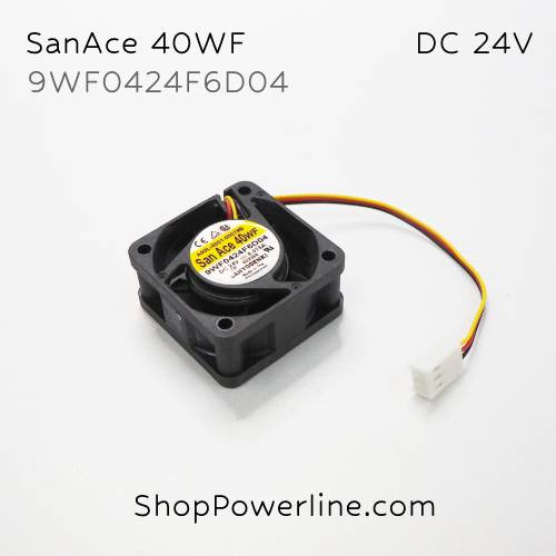 พัดลม Fan SanAce40WF (9WF0424F6D04, A90L-0001-0507#B) DC24V 40x40x20mm 0.076A (3wire White B2 Plug)