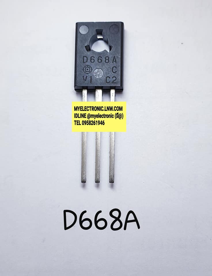 ขาย 2SD668A ยี่ห้อ ตัวถัง TO126/3ขา 2S D668 A TRANSISTOR ทรานซิสเตอร์ ราคา ตัวละ . . . .. . . , หน่วย บาท