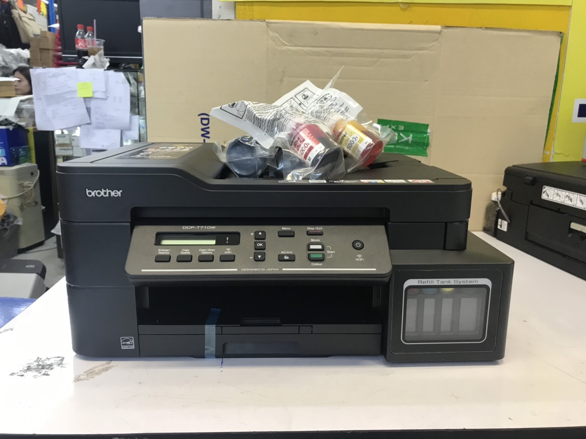 เครื่องปริ้นเตอร์มัลติฟังก์ชั่น เครื่องพิมพ์รุ่นเก่า BROTHER DCP-T710W + INK TANK