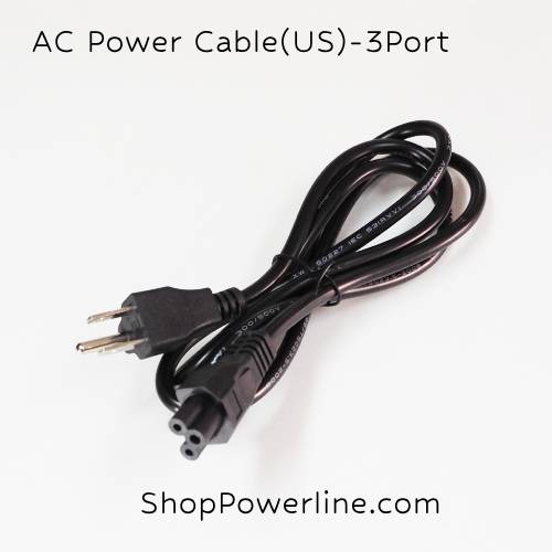 สายไฟ AC Power Cable(US) - 3Port Notebook (0.75mm)(1.8m)
